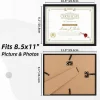 16-Pack 8.5x11 Certificate Frames – Bulk Document & Photo Display Frames for Wall or Tabletop, Sleek Black Finish