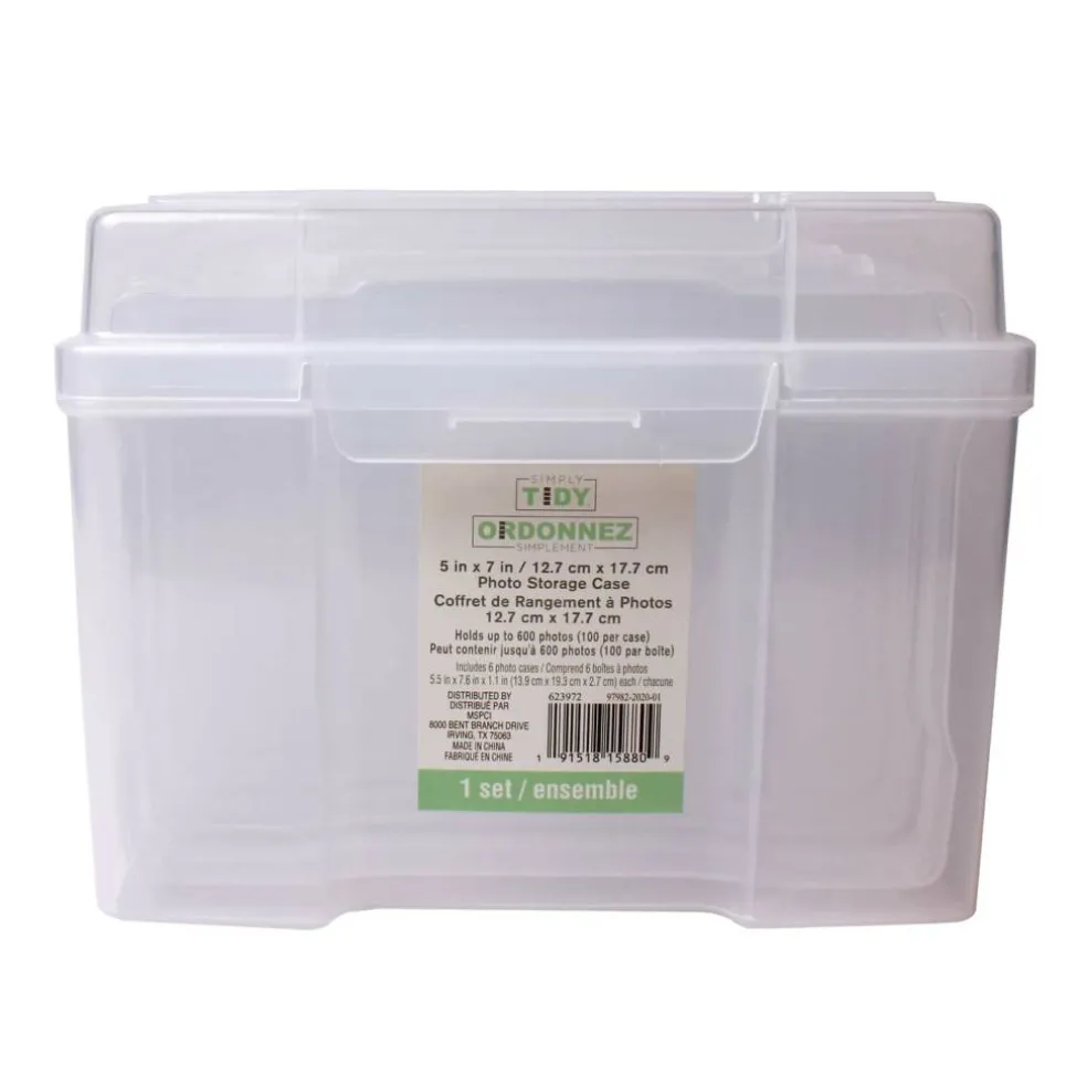 6 Pack: 5" x 7" Clear 6-Case Photo Storage Keeper by Simply Tidy®