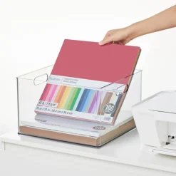 6 Pack: 13" x 13" Clear Storage Bin with Handles by Simply Tidy™