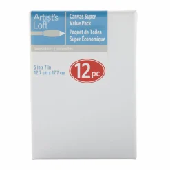 12 Pack 5" x 7" Super Value Canvas by Artist's Loft®