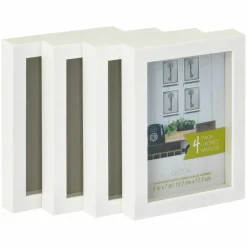 4 Pack 5" x 7" White Shadow Box by Studio Décor®