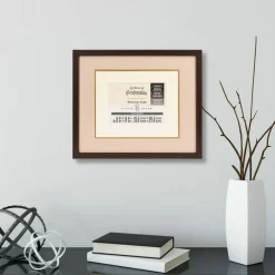 6 Pack: 6" x 8" / 8.5" x 11" Walnut Document Frame with Triple Mat by Studio Décor®