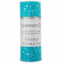12 Pack: 6" x 8yd. Holographic Foil Dot Tulle by Celebrate It™