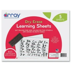 Pacon GoWrite 8.25 x 11 Dry Erase Learning Boards - White Surface (5/Pack)