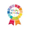 Painted Palette Happy Birthday Badge, Pack of 36