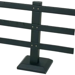 12 Pair Earring T Bar Black Leather Showcase Display
