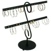 16 Pairs Metal Earring Display Stand Black 8"