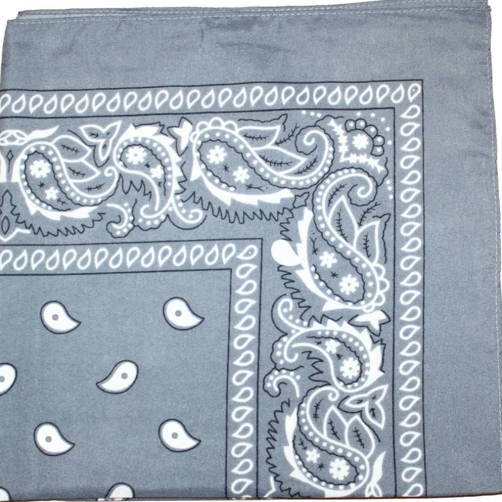 Paisley 100% Cotton Double Sided Bandana - 22 inches