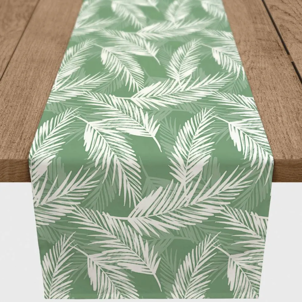 Palms on Green Outdoor Table Runner