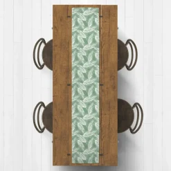 Palms on Green Outdoor Table Runner