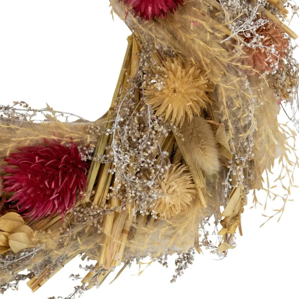 11" Pampas Grass & Dried Floral Spring Wreath
