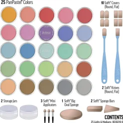 PanPastel Artists' Painting Pastels Set - Light & Medium Colors, Set of 25