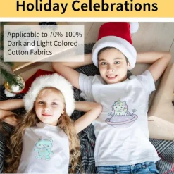 Papel Transfer Ink Jet GLITTER for Dark & Light Fabrics Sheets 8.5