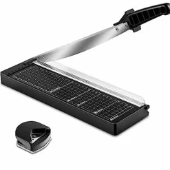 Paper Cutter 12 Inch, Guillotine Paper Cutter with 8 Sheet Capacity, Heavy Duty Paper Cutter for Cardstock, Paper Trimmer for Crafting, Classroom and Office