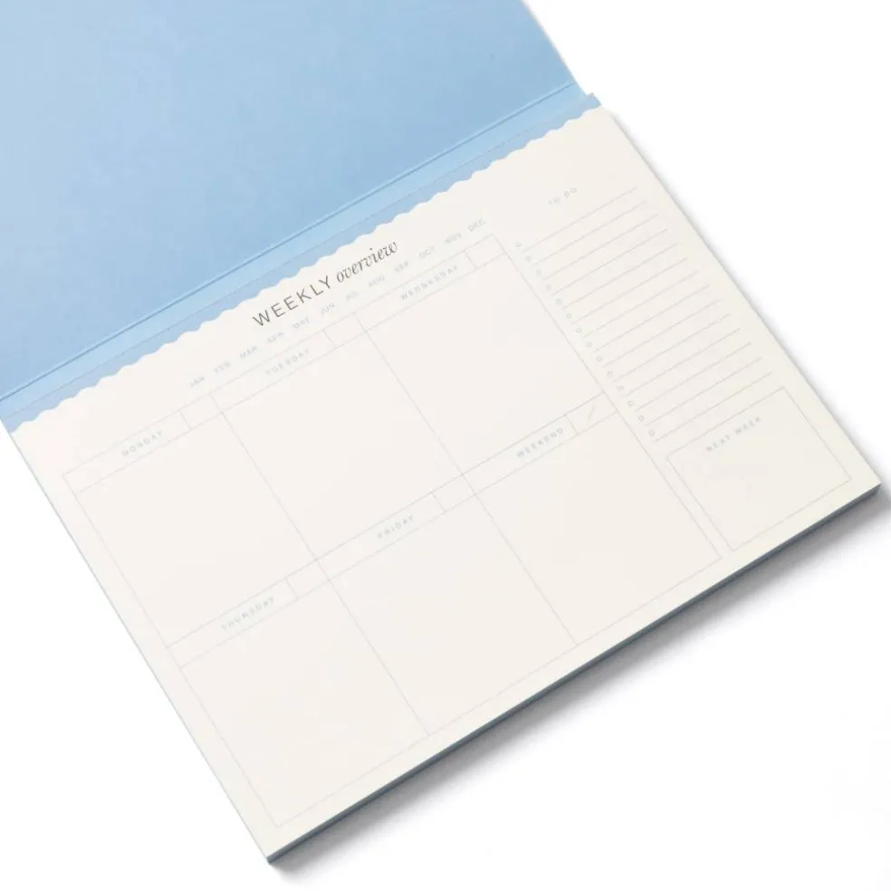 Papier 9.5" x 7" Floral Checkerboard Undated Weekly Desk Planner