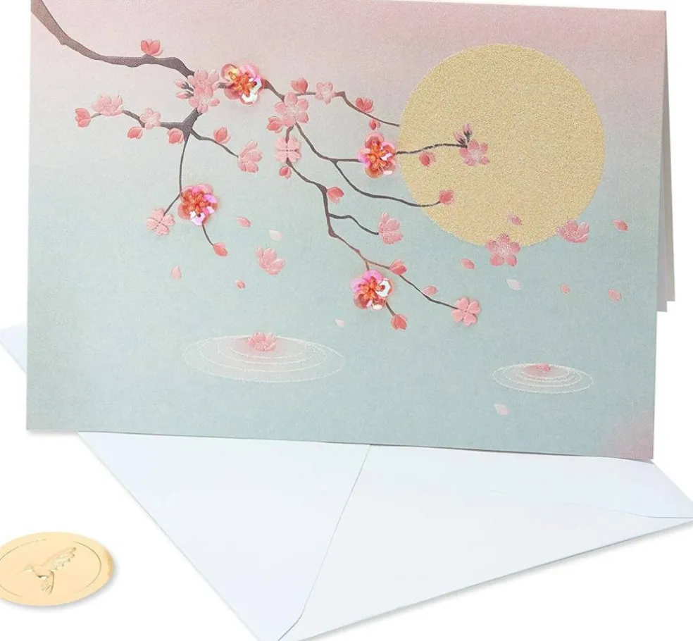 Papyrus Blank Card (Cherry Blossoms)
