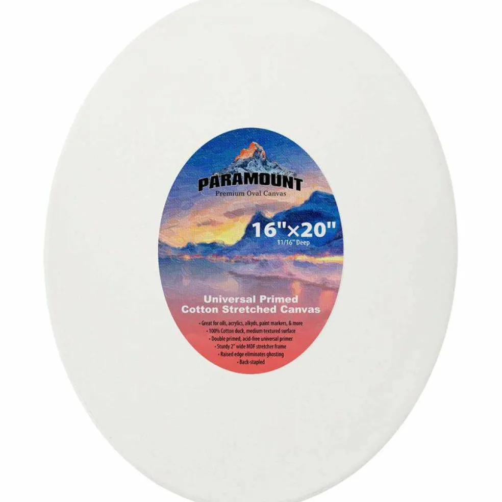 Paramount Cotton Oval Canvases - Medium Texture, 11/16" Thick