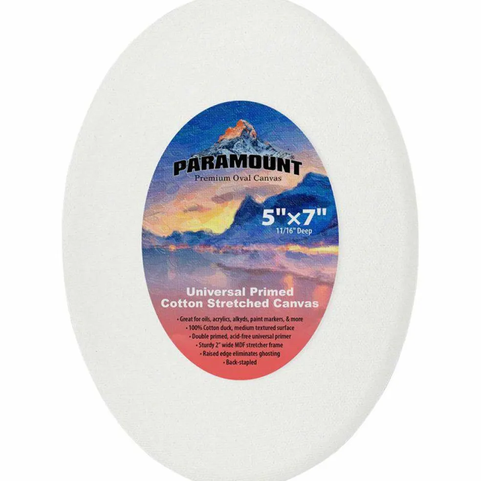 Paramount Cotton Oval Canvases - Medium Texture, 11/16" Thick