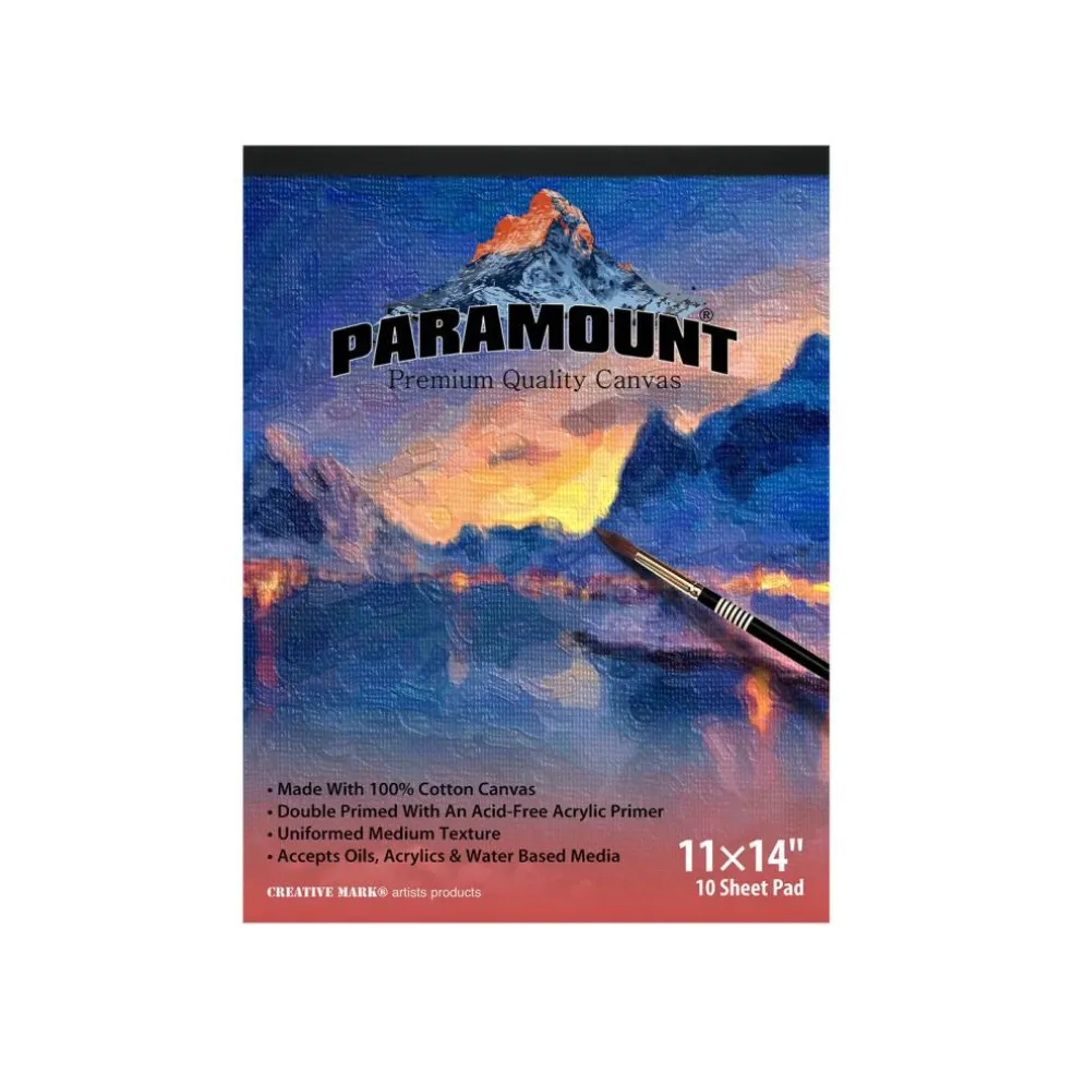 Paramount Universal Primed Cotton Canvas Pads, White - 11"x14", 6 Packs