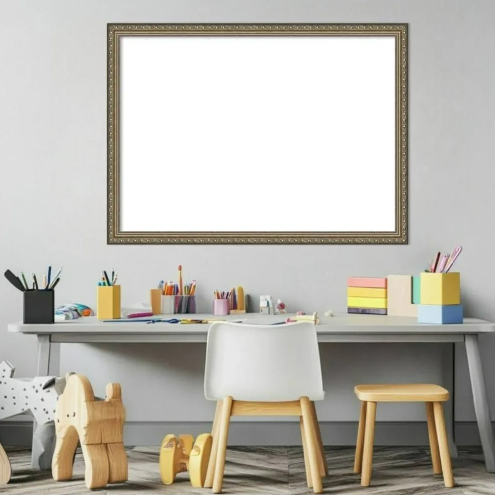 Parisian Silver Framed Dry Erase Magnetic Board