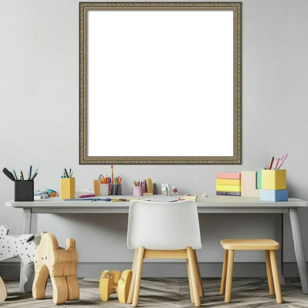 Parisian Silver Framed Dry Erase Magnetic Board