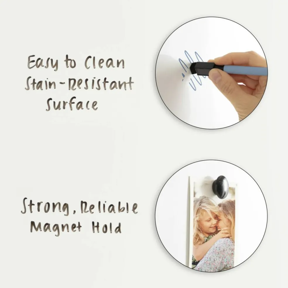 Parisian Silver Framed Dry Erase Magnetic Board