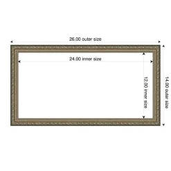 Parisian Silver Framed Dry Erase Magnetic Board