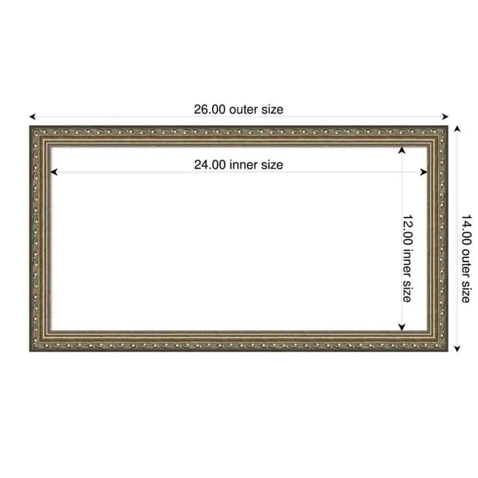 Parisian Silver Framed Dry Erase Magnetic Board