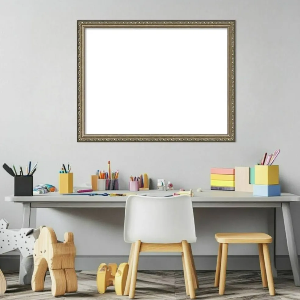 Parisian Silver Framed Dry Erase Magnetic Board