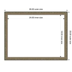 Parisian Silver Framed Dry Erase Magnetic Board