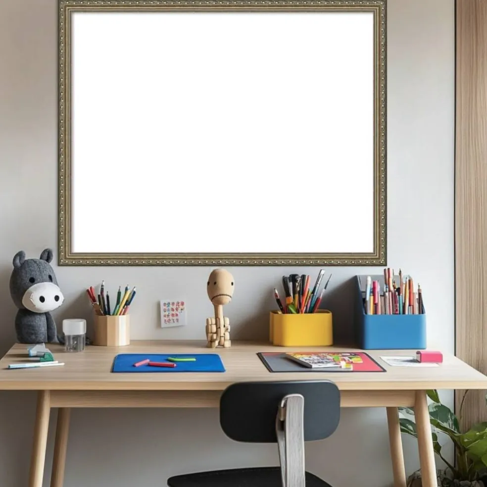 Parisian Silver Framed Dry Erase Magnetic Board