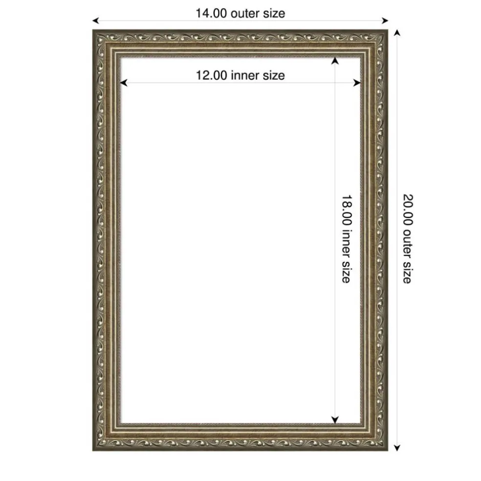 Parisian Silver Framed Dry Erase Magnetic Board