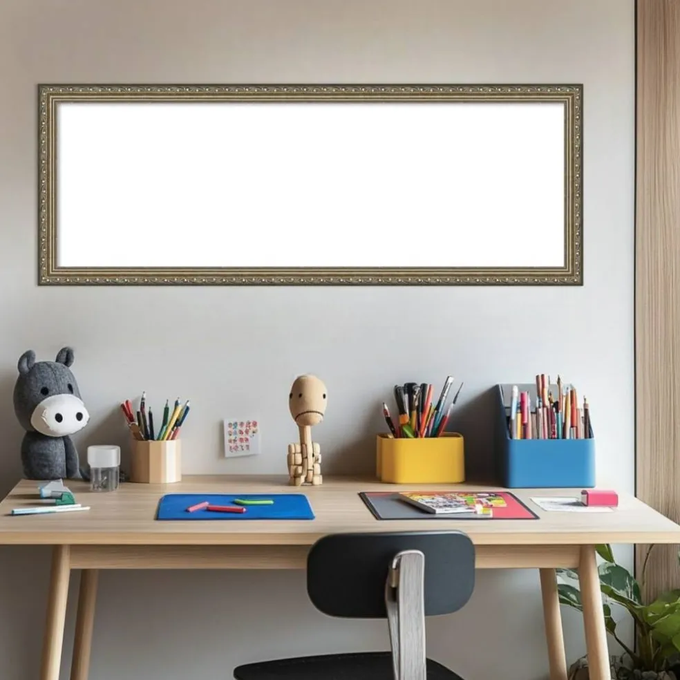 Parisian Silver Framed Dry Erase Magnetic Board