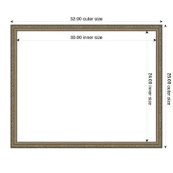 Parisian Silver Framed Dry Erase Magnetic Board