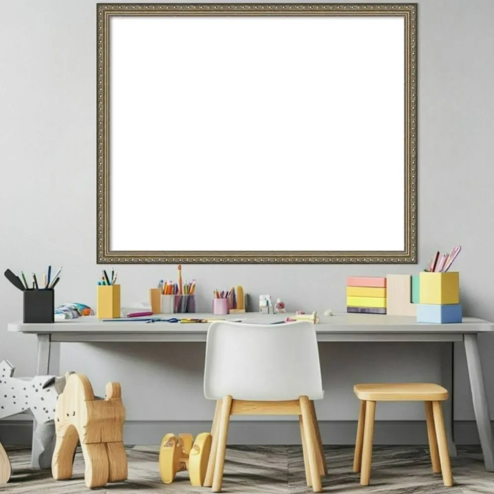 Parisian Silver Framed Dry Erase Magnetic Board