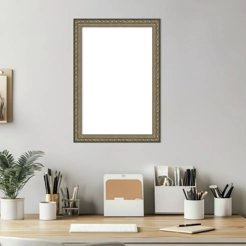 Parisian Silver Framed Dry Erase Magnetic Board