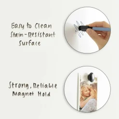 Parisian Silver Framed Dry Erase Magnetic Board