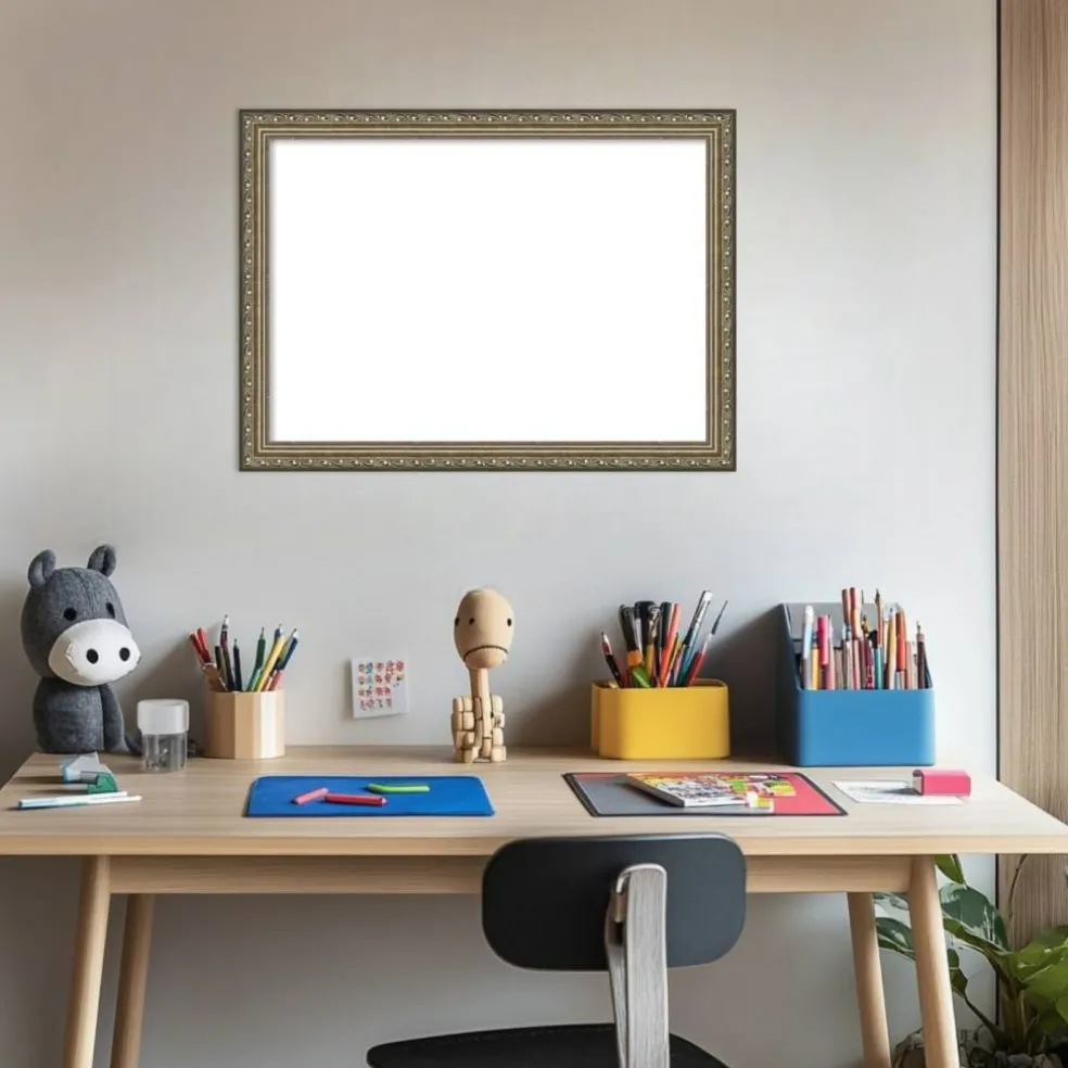 Parisian Silver Framed Dry Erase Magnetic Board