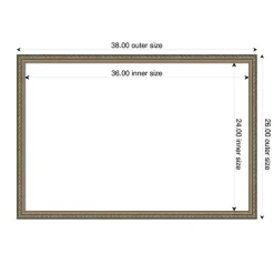 Parisian Silver Framed Dry Erase Magnetic Board