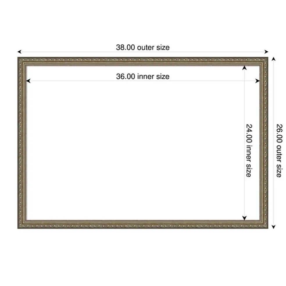 Parisian Silver Framed Dry Erase Magnetic Board
