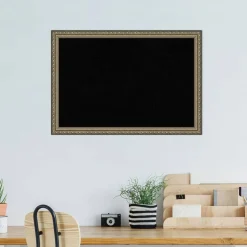 Parisian Silver Wood Framed Corkboard, Black Cork