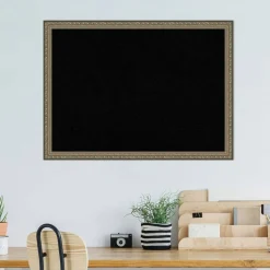 Parisian Silver Wood Framed Corkboard, Black Cork