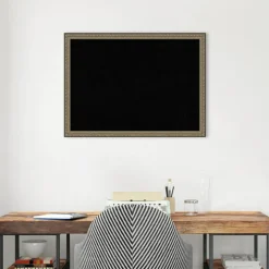 Parisian Silver Wood Framed Corkboard, Black Cork