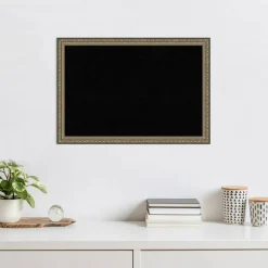 Parisian Silver Wood Framed Corkboard, Black Cork