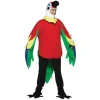 Parrot Adult Costume Polyfoam Multi Colored Body Wings Head and Shoe Covers