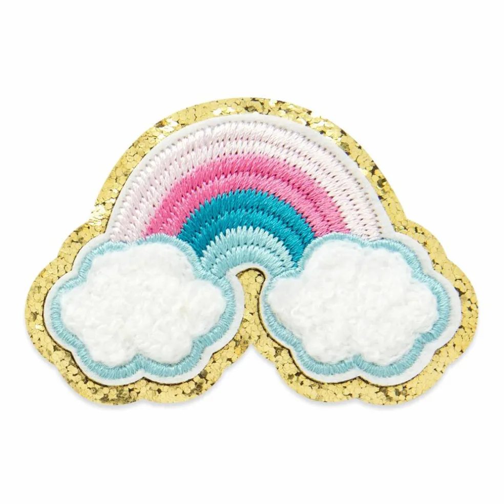 Pastel Embroidered Rainbow Iron-On & Adhesive Patch by Make Market®
