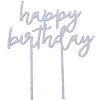 Pastel Glitter Happy Birthday Cake Topper by Celebrate It™