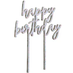 Pastel Glitter Happy Birthday Cake Topper by Celebrate It™