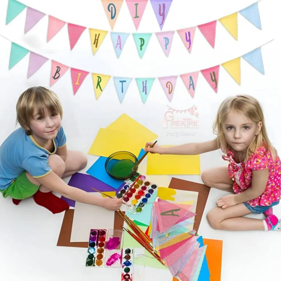 Pastel Pennant Banner Flags