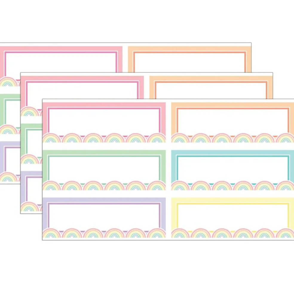 Pastel Pop Rainbow Labels Magnetic Accents, 20 Per Pack, 3 Packs